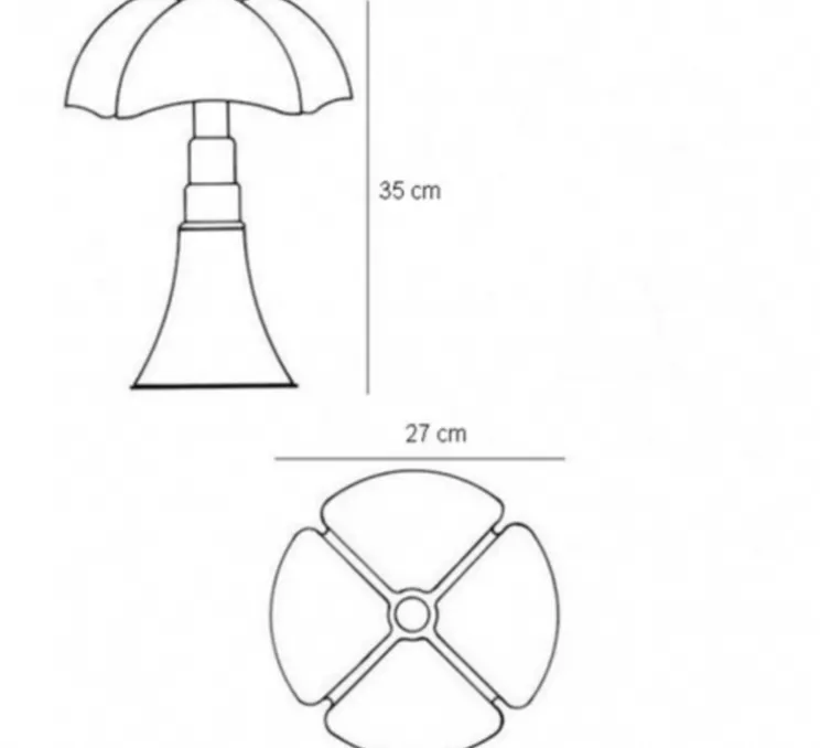 Lampe, baladeuse, MINI PIPISTRELLO SANS FIL, blanc, LED, Ø27cm, H35cm - Martinelli Luce