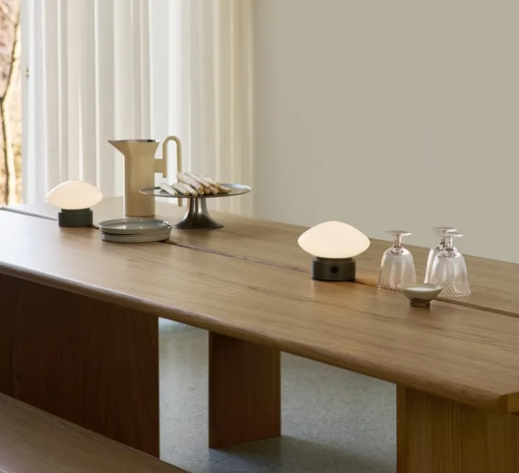 Lampe, Baladeuse, Mist AP21, marbre gris chaud, LED, dim, 2700K, Ø16cm, H12cm - Andtradition