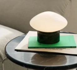 Lampe, Baladeuse, Mist AP21, marbre vert Guatemala, LED, dim, 2700K, Ø16cm, H12cm - Andtradition