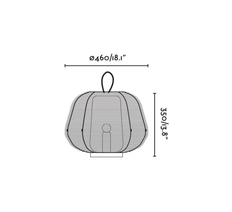 Lampe, Baladeuse, Nara, rouille, IP65, Ø46cm, H35cm - Faro