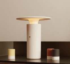Lampe baladeuse, Naïs 20, blanc mat, IP44, LED, dim, 2700K, 500 lm, Ø19,8cm, H22,6cm - Pott