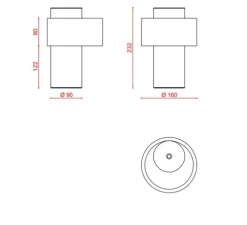 Lampe, Baladeuse, Nastro 563.34, vert menthe, IP54, LED, dim, 2700K, 320 lm, Ø16cm, H23,2cm - Tooy