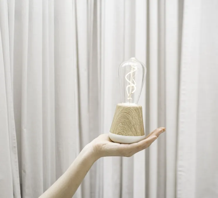 Lampe, Baladeuse, One, chêne, Ø8,5cm, H19,5cm - Humble