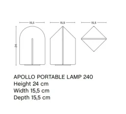 Lampe, Baladeuse, Parade portable, rose blush, IP44, L15,5cm, H24cm - HAY