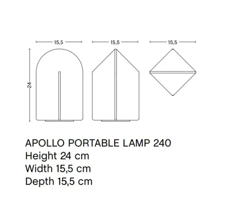 Lampe, Baladeuse, Parade portable, rose blush, IP44, L15,5cm, H24cm - HAY