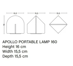 Lampe, Baladeuse, Parade portable, rose blush, IP44, L15,5cm, H16cm - HAY