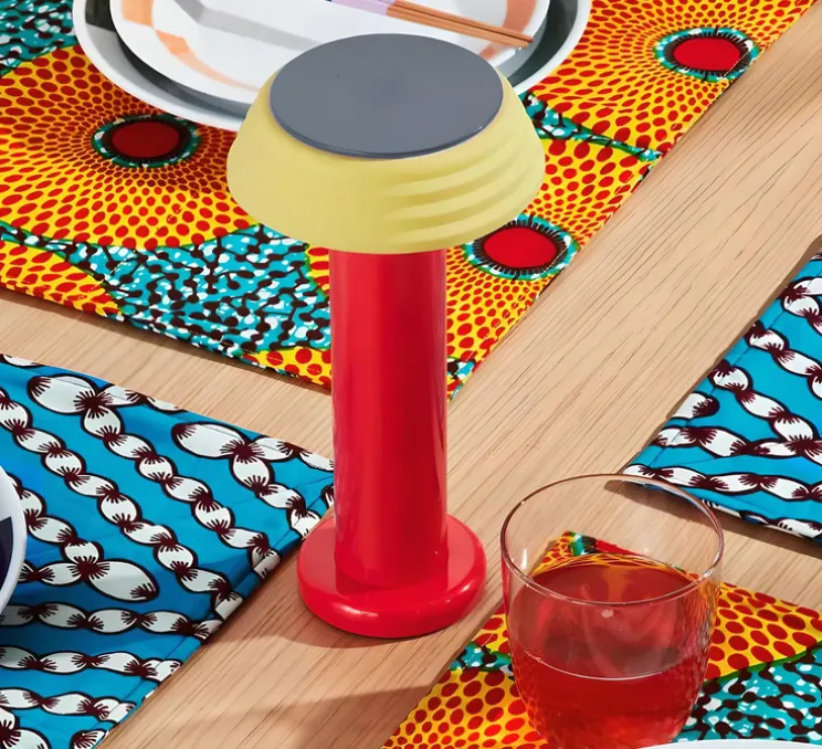 Lampe, Baladeuse, PL1-Red, rouge, jaune, LED, dim, 2800K, 250lm, Ø13cm, H24cm - Sowden