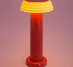 Lampe, Baladeuse, PL1-Red, rouge, jaune, LED, dim, 2800K, 250lm, Ø13cm, H24cm - Sowden
