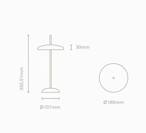 Lampe, Baladeuse, Porte, Jaune miel, IP43, LED, dim, 2300-2700-3000K, 400 lm, Ø16cm, H35cm - Nexia