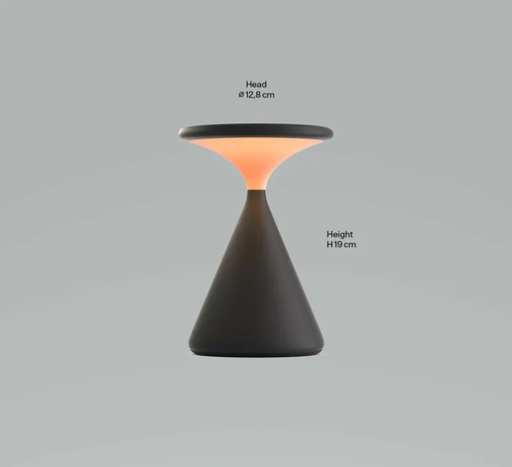 Lampe, Baladeuse, Salt, sable, IP21, LED, dim, 1300K à 2700K, 450 lm, Ø12,8cm, H19cm - GRAU