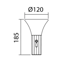 Lampe, Baladeuse, Spot, blanc mat, IP44, LED, dim, 3000K, 200 lm, Ø12cm, H18,5cm - MDC