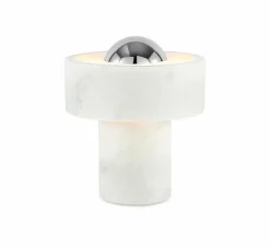 Lampe, Baladeuse, Stone, argent, LED, dim, 3000K, 160 lm, Ø19cm, H28cm - Tom Dixon