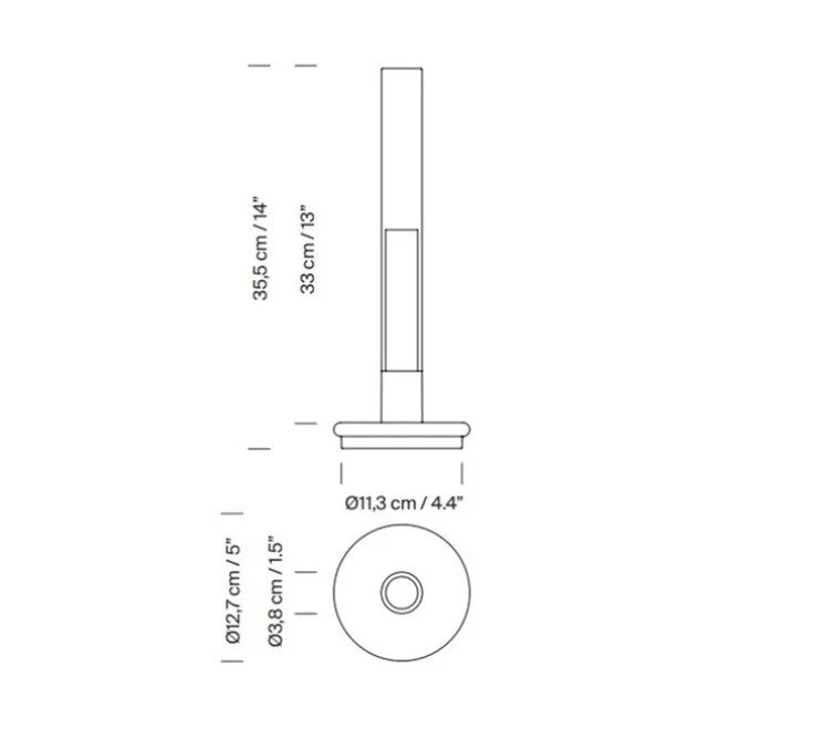 Lampe, Baladeuse, Sylvestrina, noir, IP44, LED, dim, 2200K, 55 lm, Ø11,3cm, H35,5cm - Santa & Cole
