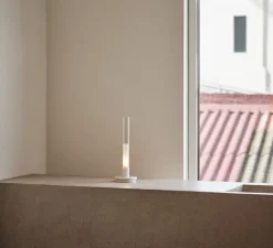 Lampe, Baladeuse, Sylvestrina, blanc, IP44, LED, dim, 2200K, 55 lm, Ø11,3cm, H35,5cm - Santa & Cole