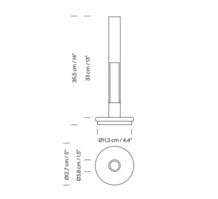 Lampe, Baladeuse, Sylvestrina, blanc, IP44, LED, dim, 2200K, 55 lm, Ø11,3cm, H35,5cm - Santa & Cole