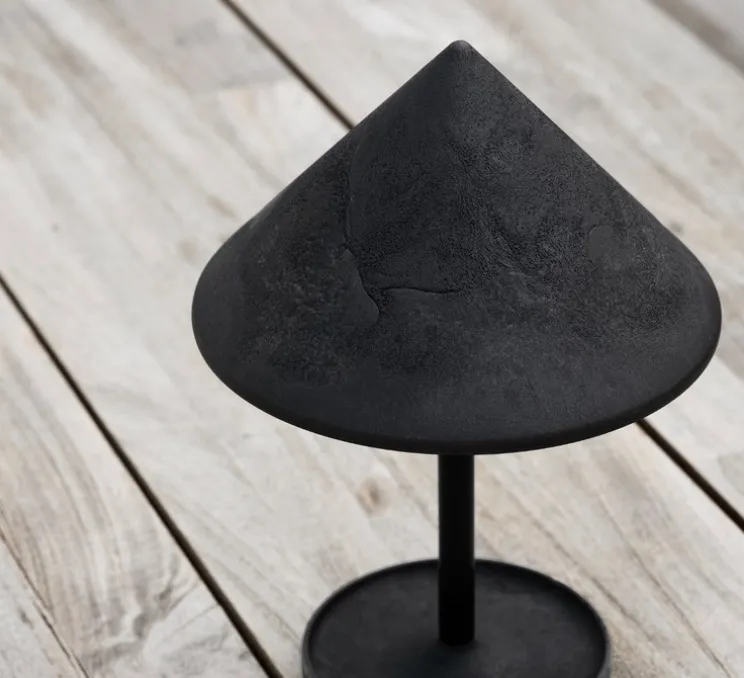 Lampe, Baladeuse, Terra, noir, marc de café recyclé, IP44, LED, dim, 2700K, 230 lm, Ø17,5cm, H25cm - Mater