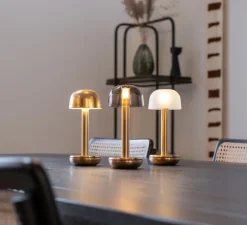 Lampe, Baladeuse, Two, or, verre fumé, LED, dim, 2700K, 8 lm, Ø8,8cm, H21,2cm - Humble