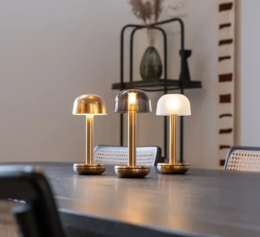 Lampe, Baladeuse, Two, or, verre fumé, LED, dim, 2700K, 8 lm, Ø8,8cm, H21,2cm - Humble