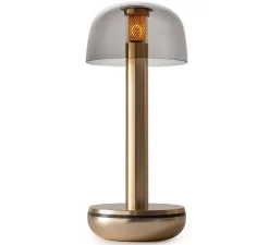 Lampe, Baladeuse, Two, or, verre fumé, LED, dim, 2700K, 8 lm, Ø8,8cm, H21,2cm - Humble