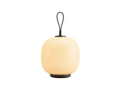 Lampe, Baladeuse, VL 45 Radiohus, laiton noir, verre brillant jaune pâle, IP44, LED, dim, 2000-2700K, lm, Ø17,5cm, H27,5cm - Louis Poulsen