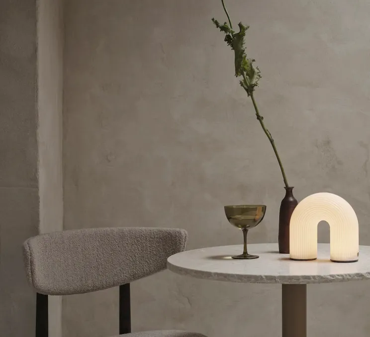 Lampe, Baladeuse, Vuelta, blanc, laiton, IP44, LED, dim, 2200K, 40 lm, L16,5cm, H15,5cm - Ferm Living