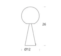 Lampe, Bilia Mini, jaune, Ø12cm, H26cm - Fontana Arte