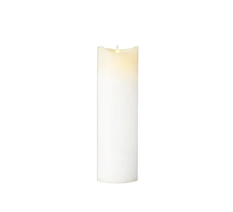 Lampe Bougie, cire, Sara Rechargeable, blanc, LED, Ø7,5cm, H25cm - Sirius