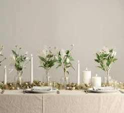 Lampe Bougie, Smooth Pillar, blanc nordique, Ø10cm, H15cm, LED, dim - UYUNI