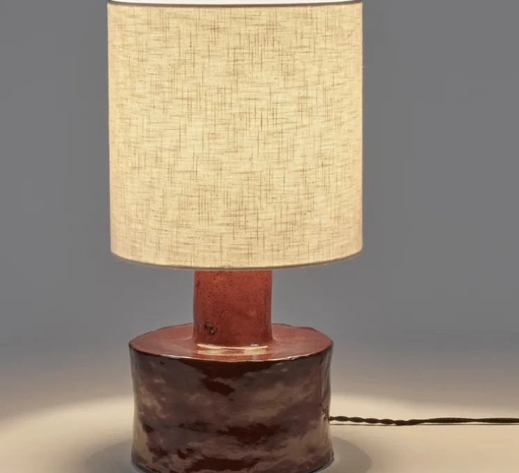 Lampe, Catherine, céramique, rouge brun, Ø25cm, H47cm - Serax