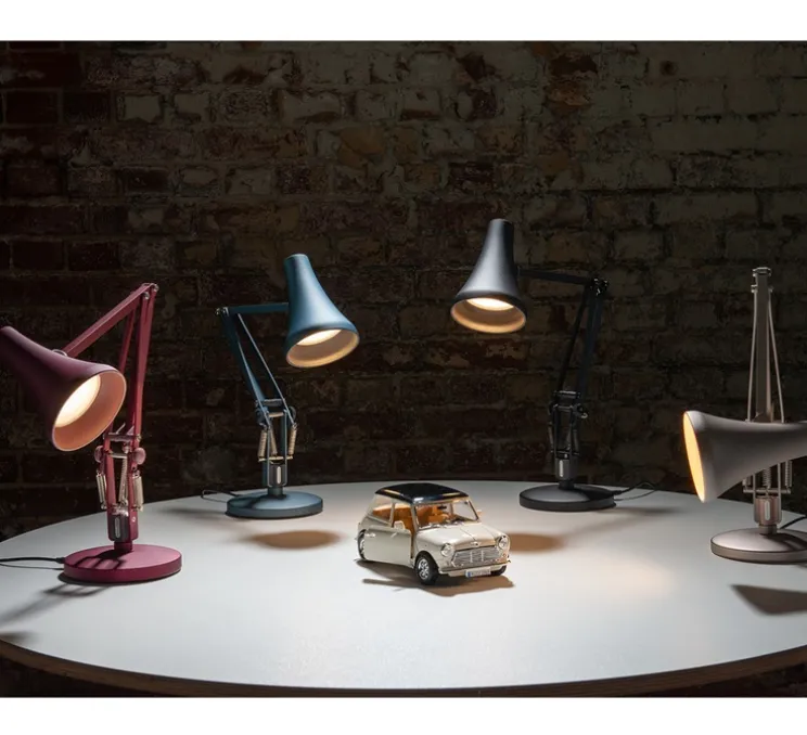 Lampe de bureau, 90 mini mini, rouge berry, LED, 3000K, 470lm, L38cm, H32cm - Anglepoise