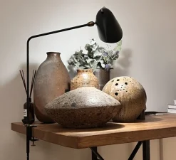 Lampe de bureau, Agrafée simple, noir, H70cm - Serge Mouille