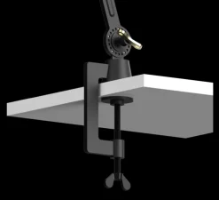 Lampe de bureau, Bolt, 2 bras, à pince, noir fumé, L9cm, H96cm - Tonone