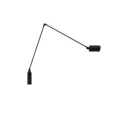 Lampe de bureau, Daphine Cilindro Led, Noir soft touch, LED, 2700K, 622 lm, Ø3cm, H88cm - Lumina