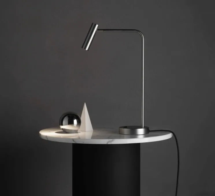 Lampe de bureau, Enna Desk Led, nickel, LED, 2700K, 124 lm, L12cm, H45cm - Astro