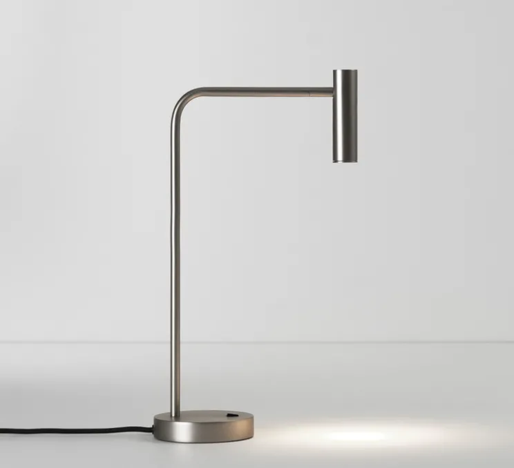 Lampe de bureau, Enna Desk Led, nickel, LED, 2700K, 124 lm, L12cm, H45cm - Astro