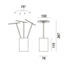 Lampe de bureau, E.T, blanc, H26,7cm - Formagenda