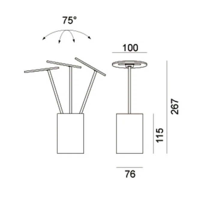 Lampe de bureau, E.T, blanc, H26,7cm - Formagenda