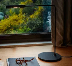 Lampe de bureau, Flo, Black Soft Touch, LED, dim, 2700K, 302 lm, L39cm, H43cm - Lumina