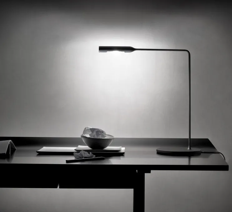 Lampe de bureau, Flo, Black Soft Touch, LED, dim, 2700K, 302 lm, L39cm, H43cm - Lumina