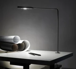 Lampe de bureau, Flo Grommet F46, Black Soft Touch, LED, dim, 2700K, 302 lm, L39cm, H43cm - Lumina