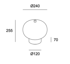 Lampe de bureau, Ilargi, bois, LED, dim, 2700k, 716 lm, Ø32cm, P31cm - LEDs C4