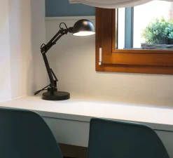 Lampe de bureau, industrielle, noir, Baobab, H49cm L34cm, Faro