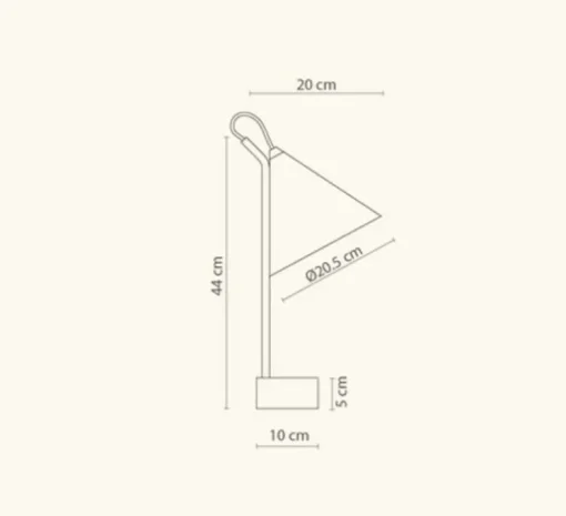 Lampe de bureau, Lampe à poser Rubi, noir et or, Ø20cm, H44cm - Robin