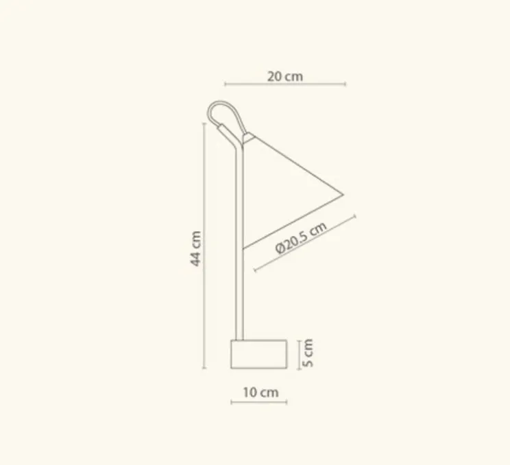 Lampe de bureau, Lampe à poser Rubi, noir et or, Ø20cm, H44cm - Robin