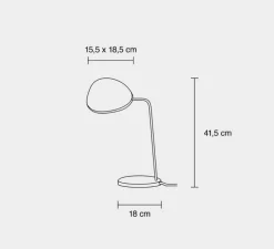 Lampe de bureau, Leaf, noir, OLED, 2700K, 380lm, H41,5cm - Muuto