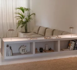 Lampe de bureau, Mayfair Mini, boulonné sans socle, beige, LED, 2700K, 223 lm, Ø20cm, H38cm - Vibia