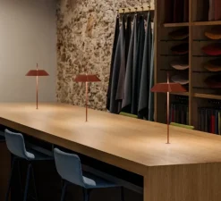 Lampe de bureau, Mayfair Mini, boulonné sans socle, terracotta, LED, 2700K, 223 lm, Ø20cm, H38cm - Vibia