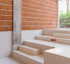 Lampe de bureau, Mayfair Mini, boulonné sans socle, terracotta, LED, 2700K, 223 lm, Ø20cm, H38cm - Vibia