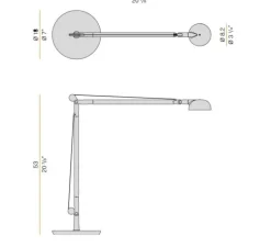Lampe de bureau, Opuntia, bronze, IP40, L18cm, H53cm - Panzeri
