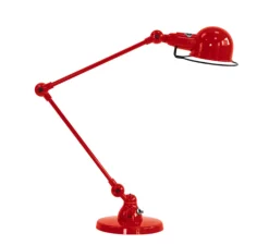 Lampe de bureau, Signal 2 bras, SI333, rouge, brillant, Ø16cm, H60cm - Jieldé